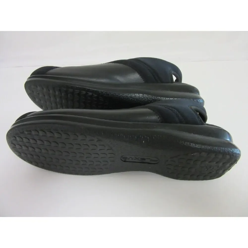 FLEXUS Spring Step Black 40 Flexia Slingback Comfort Cushioned Lounge Shoes-JB2
